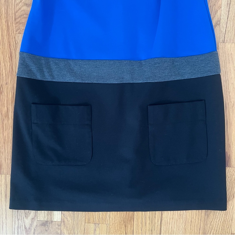 Le Chateau Colorblock Sleeveless Dress Blue Black Gray Size M - Picture 3 of 8